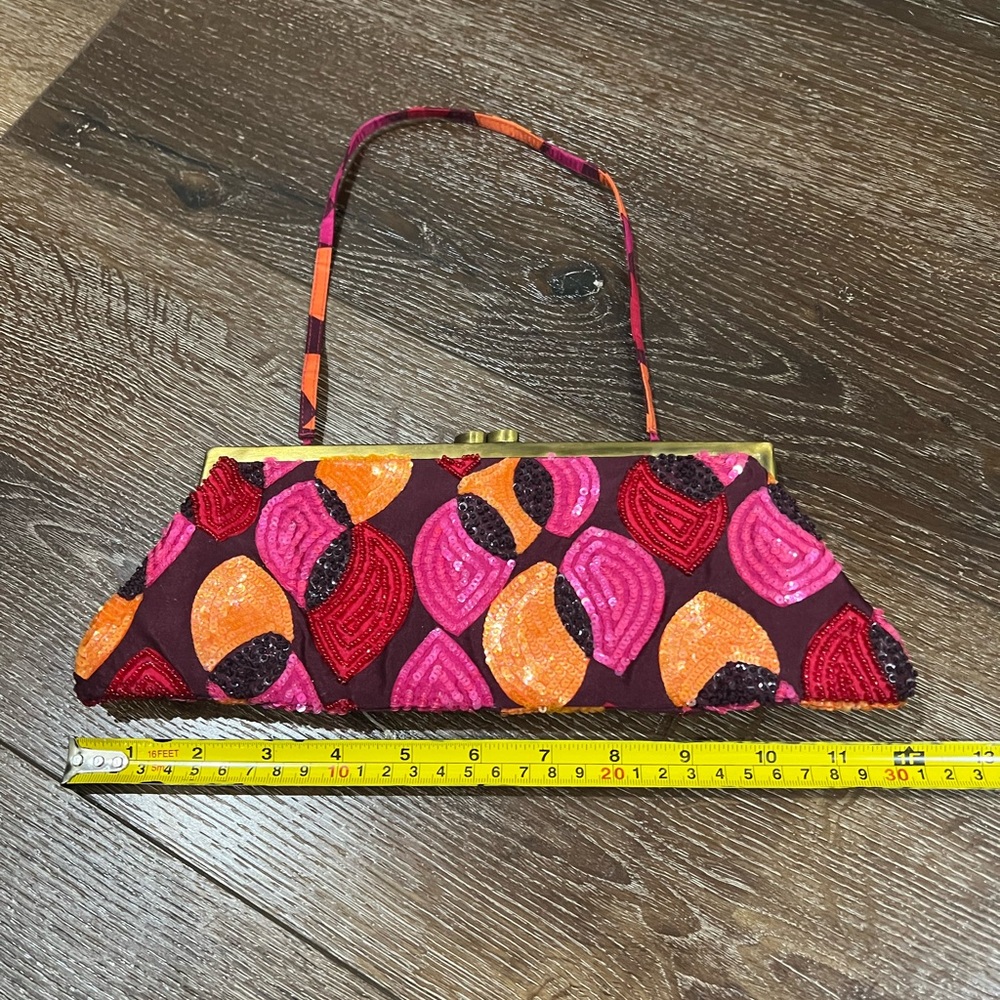 Santi beaded with sequence Colorful Patterned Clutch Bag - Picture 4 of 10